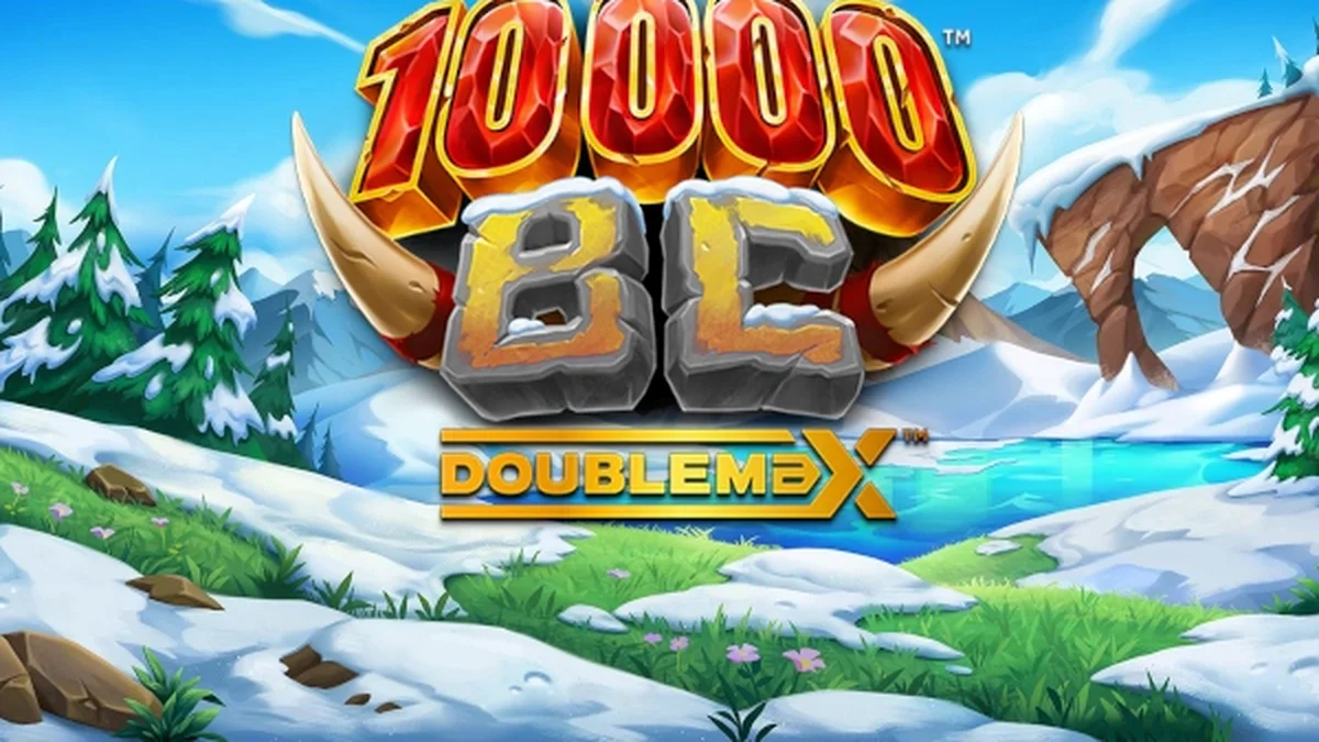 Ang 10000 BC DoubleMax slot ay nagtatampok ng mga prehistoric na hayop at nagyeyelong landscape sa isang 5x5 grid.